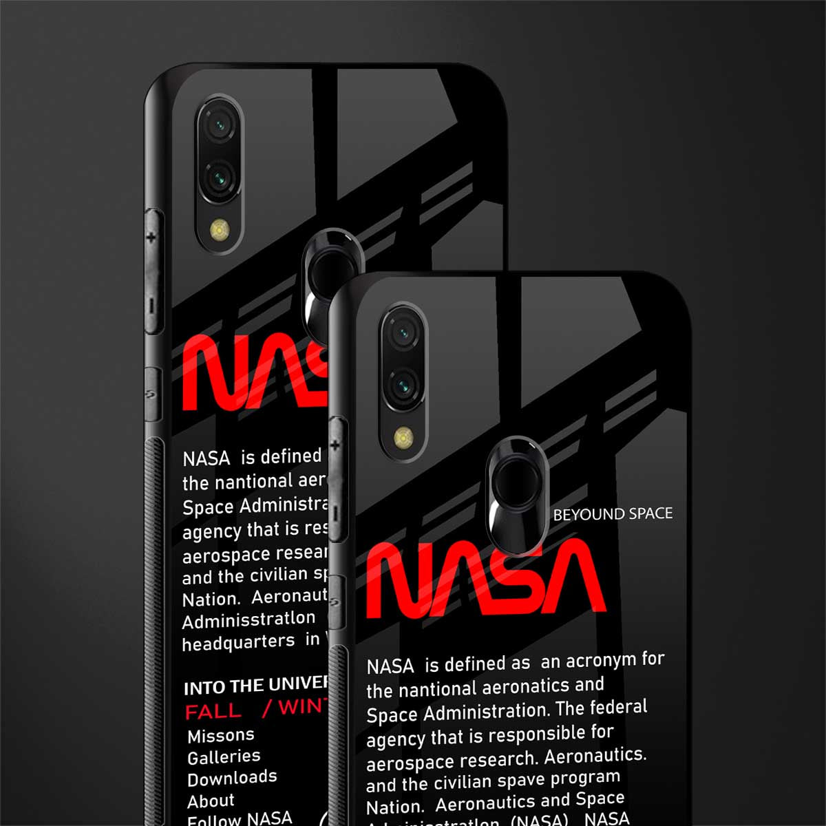 nasa project glass case for redmi note 7 image-2