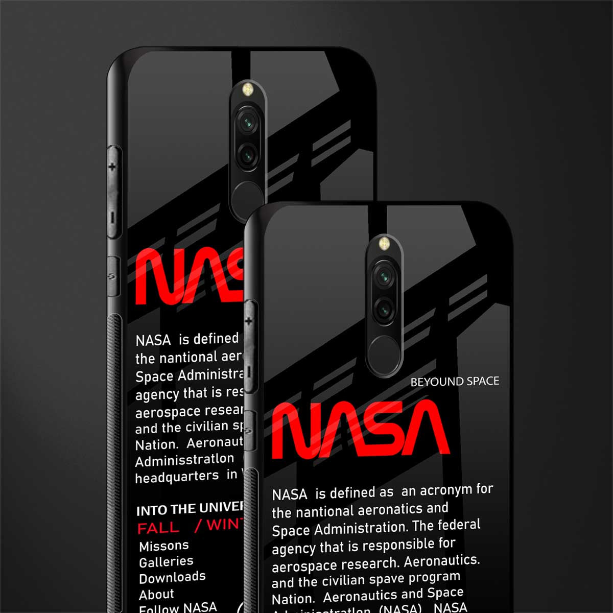 nasa project glass case for redmi 8 image-2