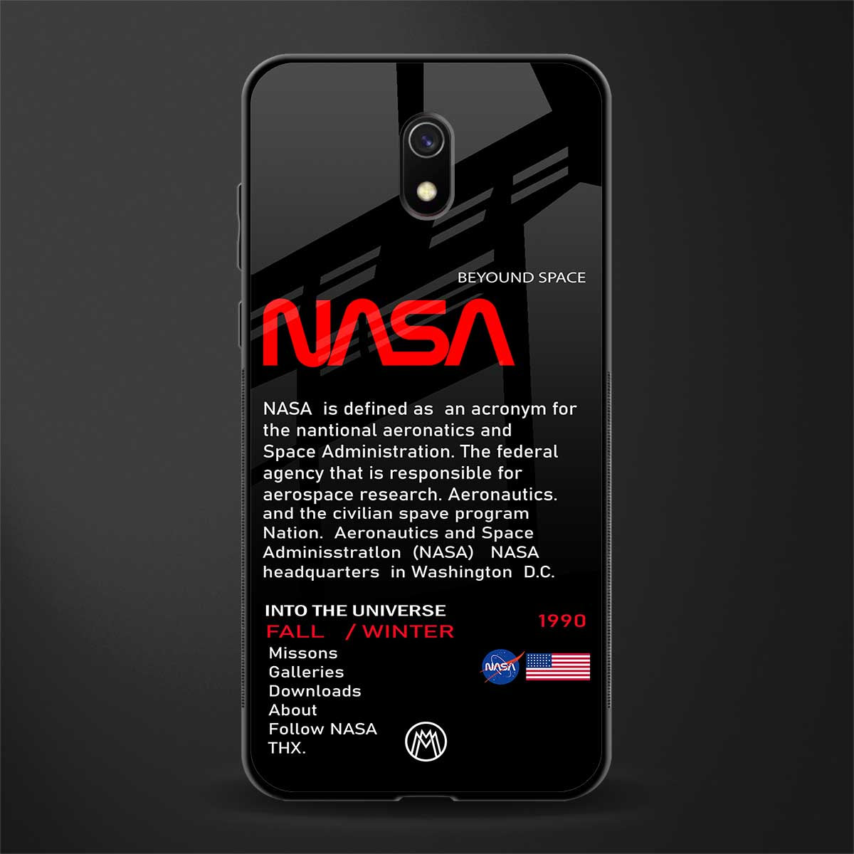 nasa project glass case for redmi 8a image