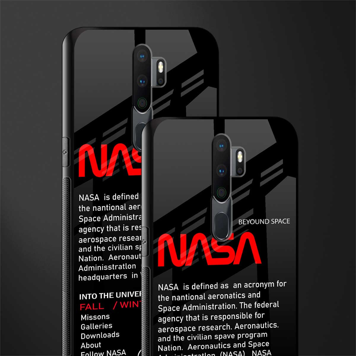 nasa project glass case for oppo a5 2020 image-2