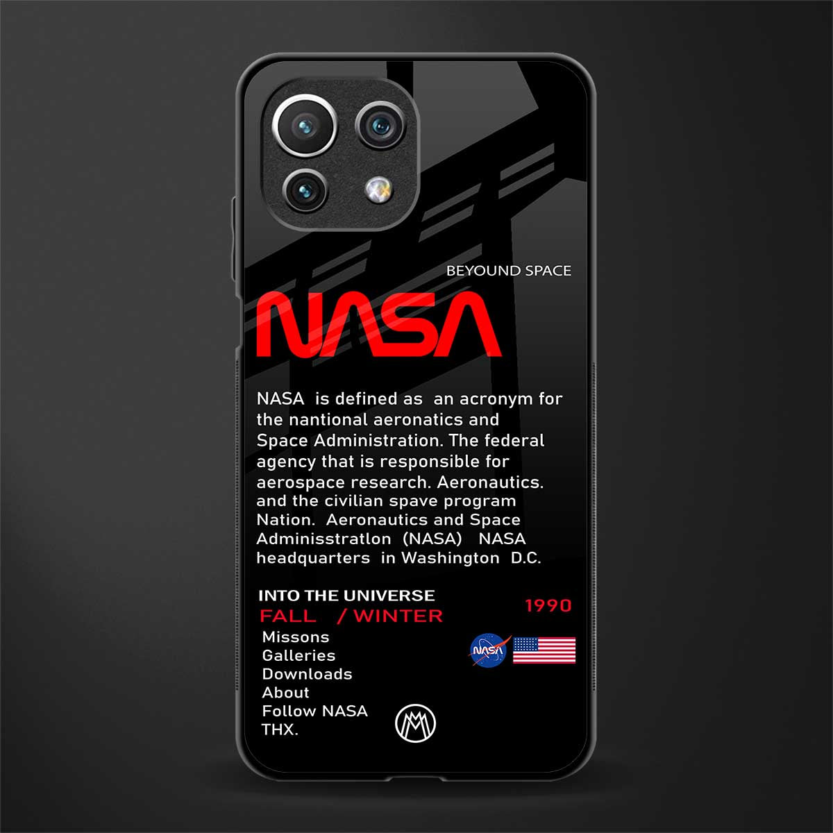 nasa project glass case for mi 11 lite image
