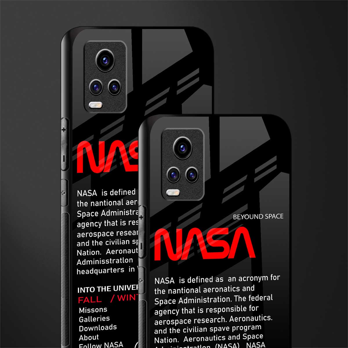 nasa project back phone cover | glass case for vivo y73