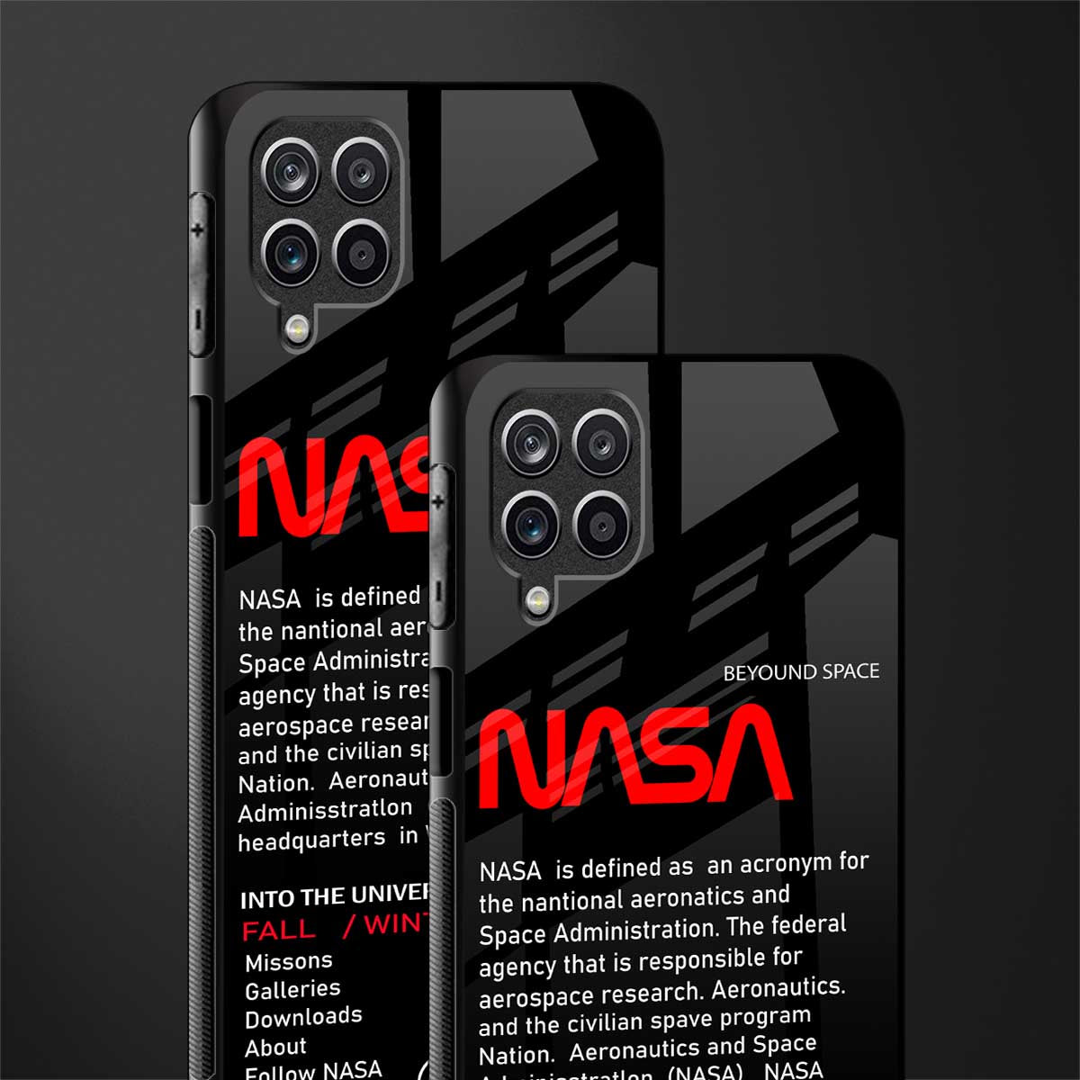 nasa project back phone cover | glass case for samsung galaxy a22 4g