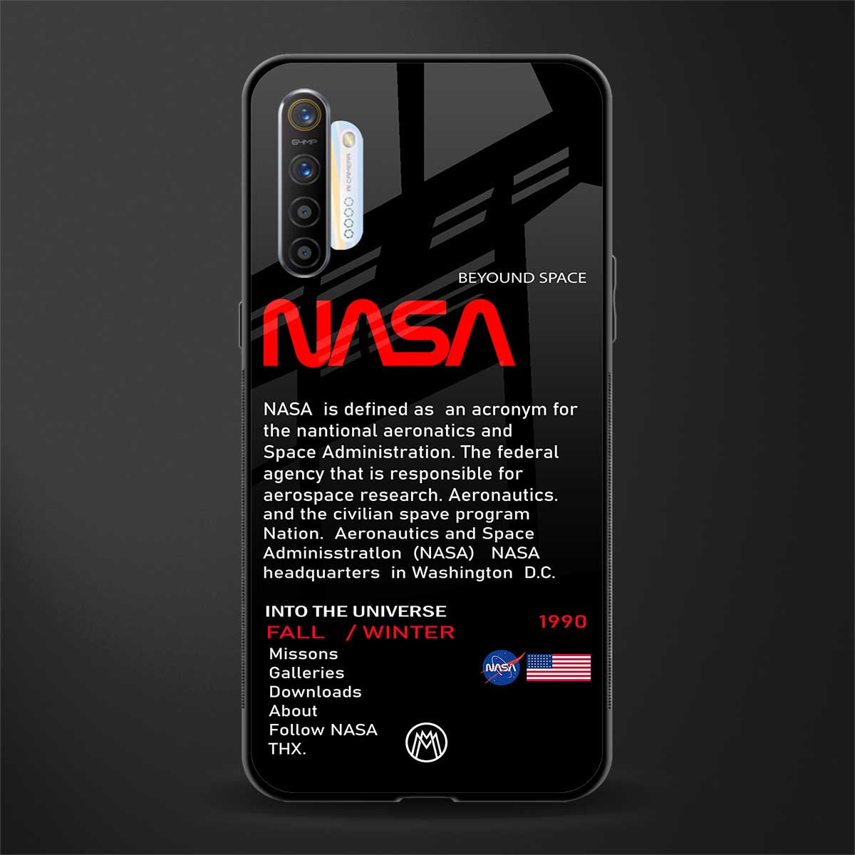 nasa project glass case for realme xt image