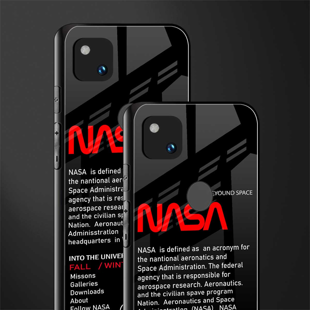 nasa project back phone cover | glass case for google pixel 4a 4g