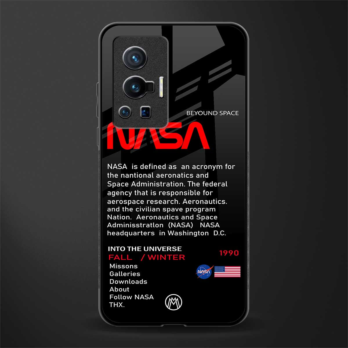 nasa project glass case for vivo x70 pro image