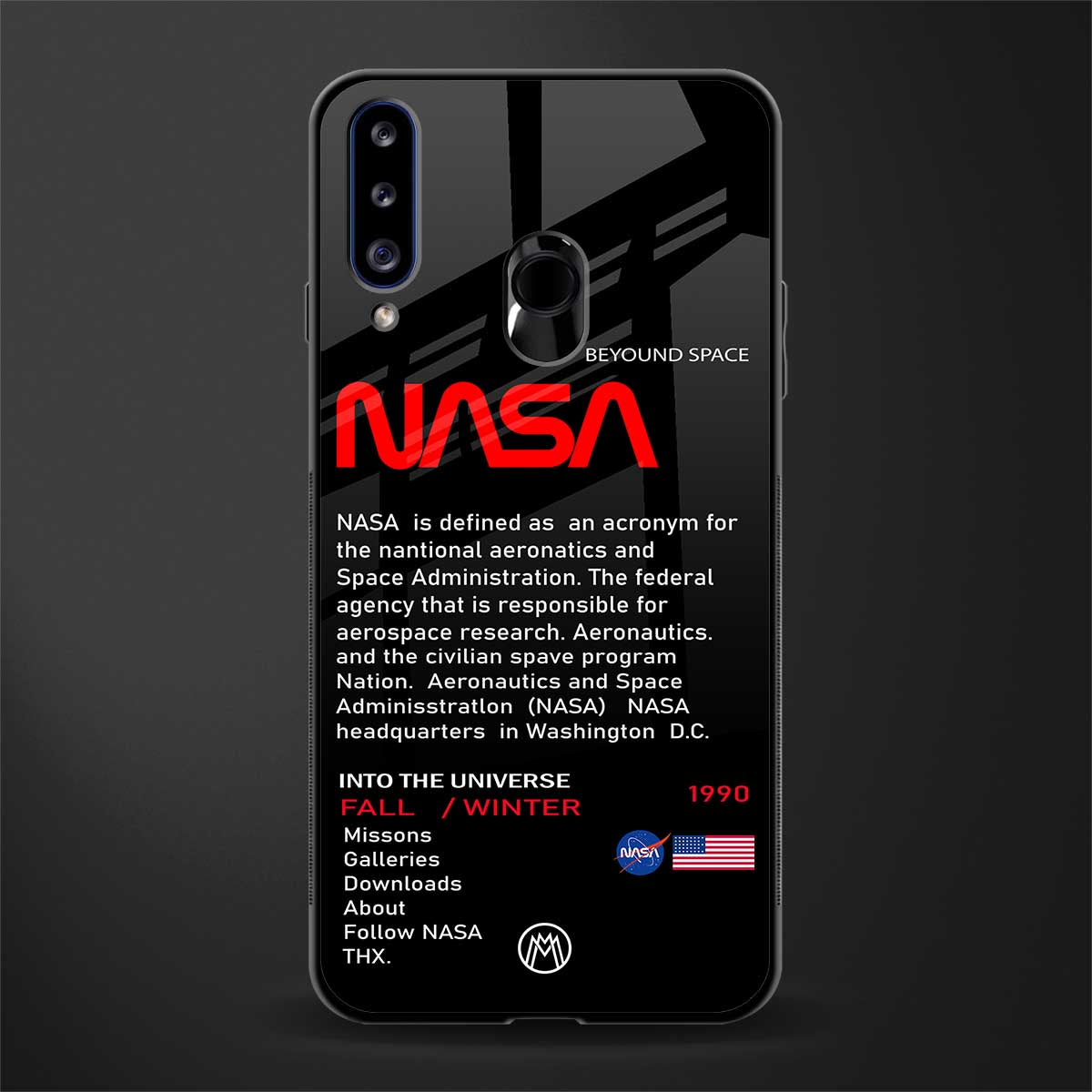 nasa project glass case for samsung galaxy a20s image