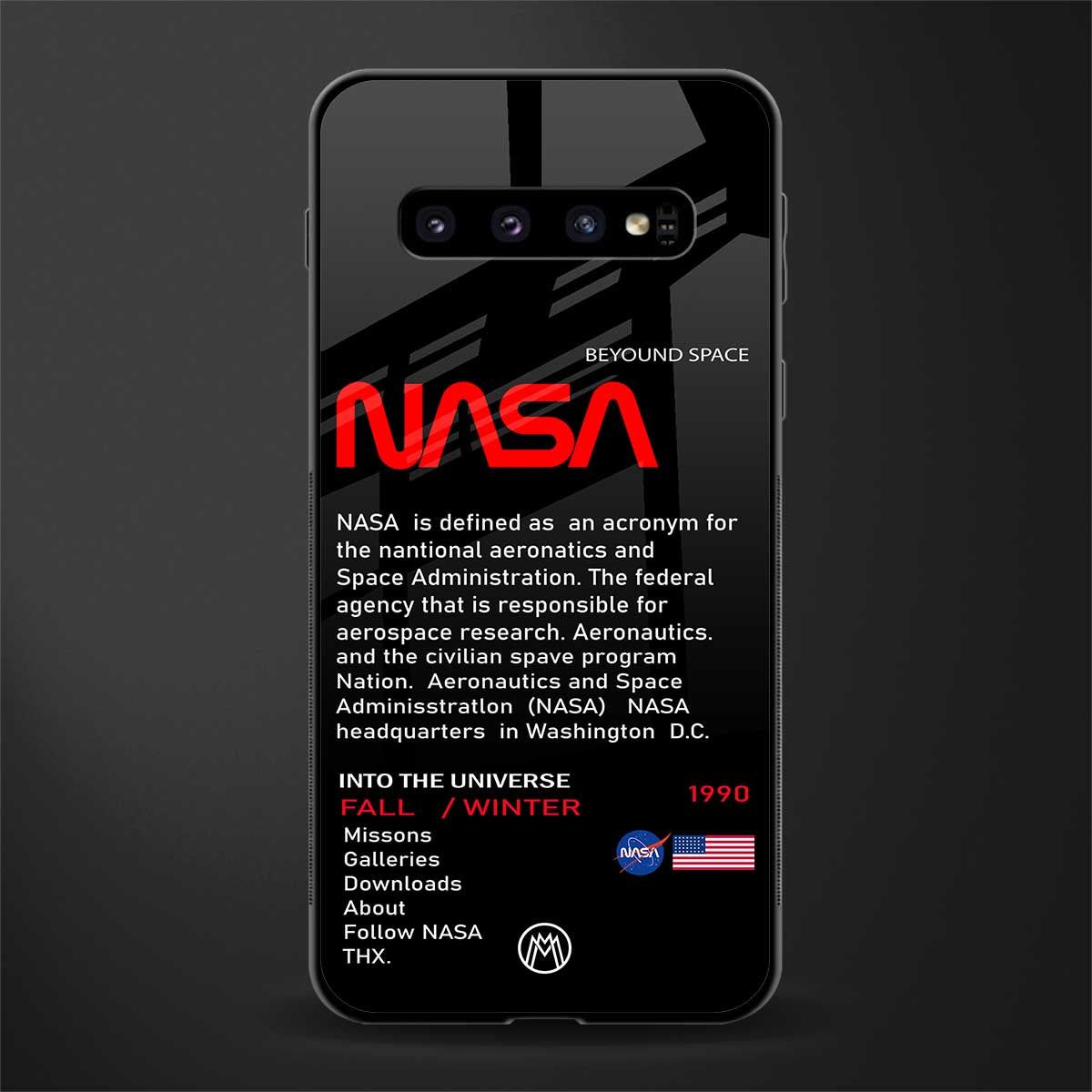 nasa project glass case for samsung galaxy s10 plus image