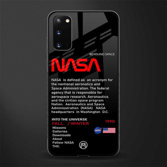 nasa project glass case for samsung galaxy s20 image