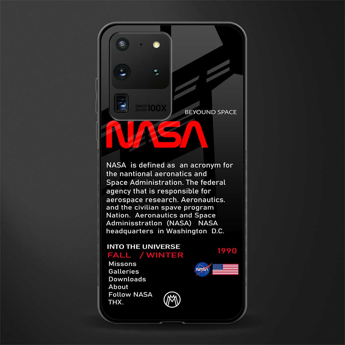 nasa project glass case for samsung galaxy s20 ultra image