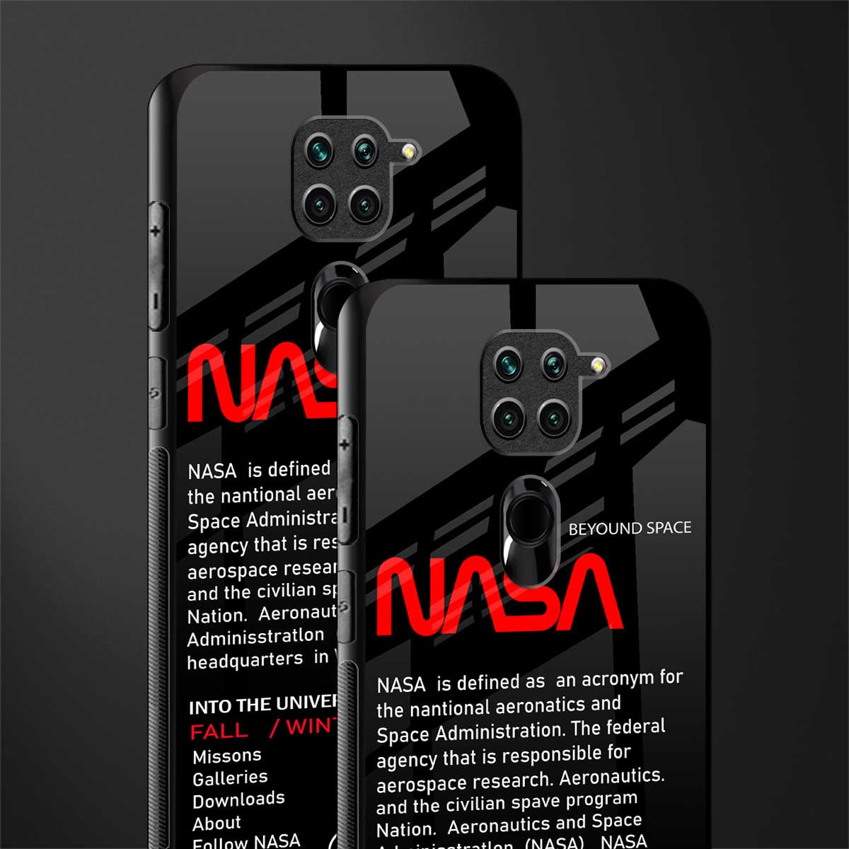 nasa project glass case for redmi note 9 image-2