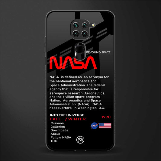 nasa project glass case for redmi note 9 image