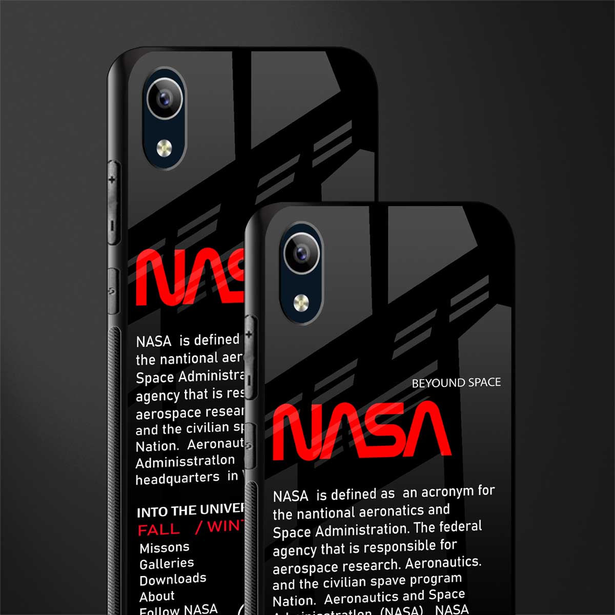 nasa project glass case for vivo y1s without fingerprint image-2