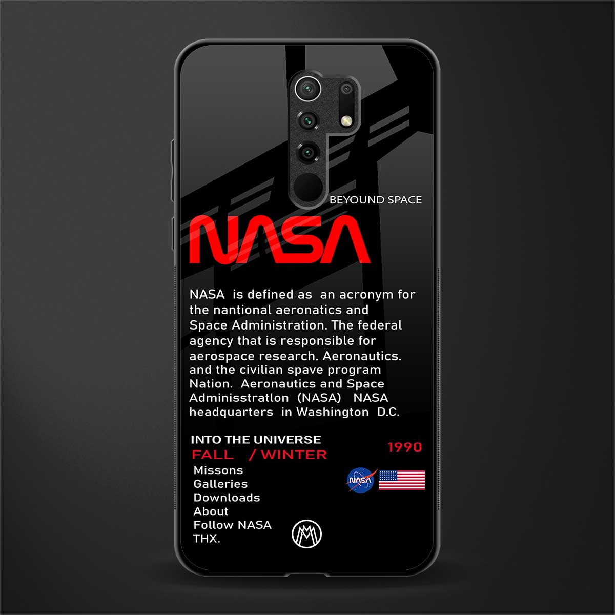 nasa project glass case for redmi 9 prime image