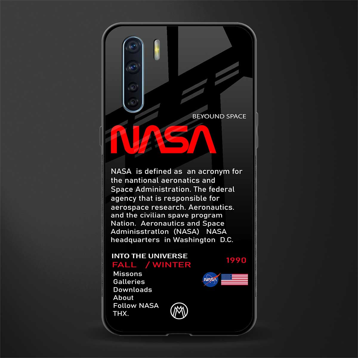 nasa project glass case for oppo f15 image