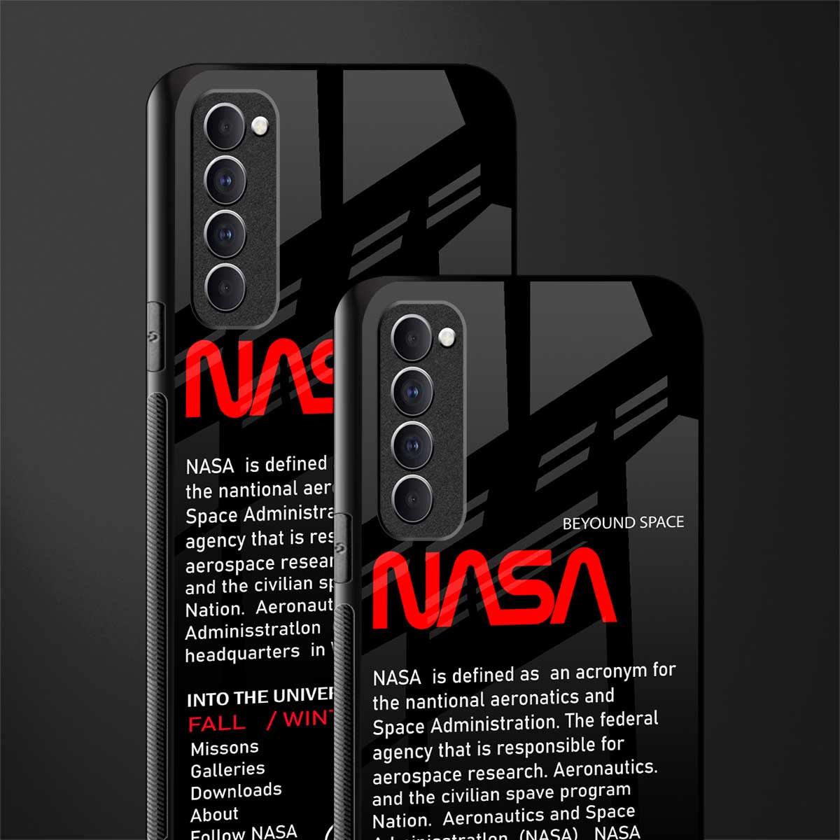 nasa project glass case for oppo reno 4 pro image-2