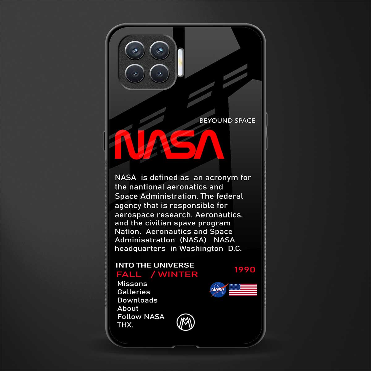 nasa project glass case for oppo f17 pro image
