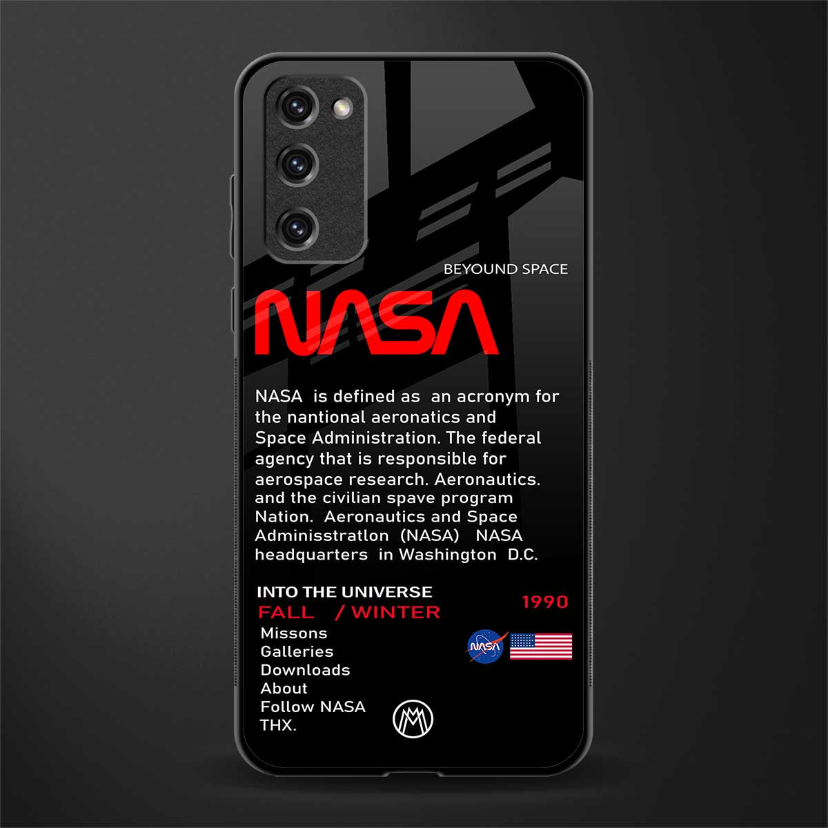 nasa project glass case for samsung galaxy s20 fe image