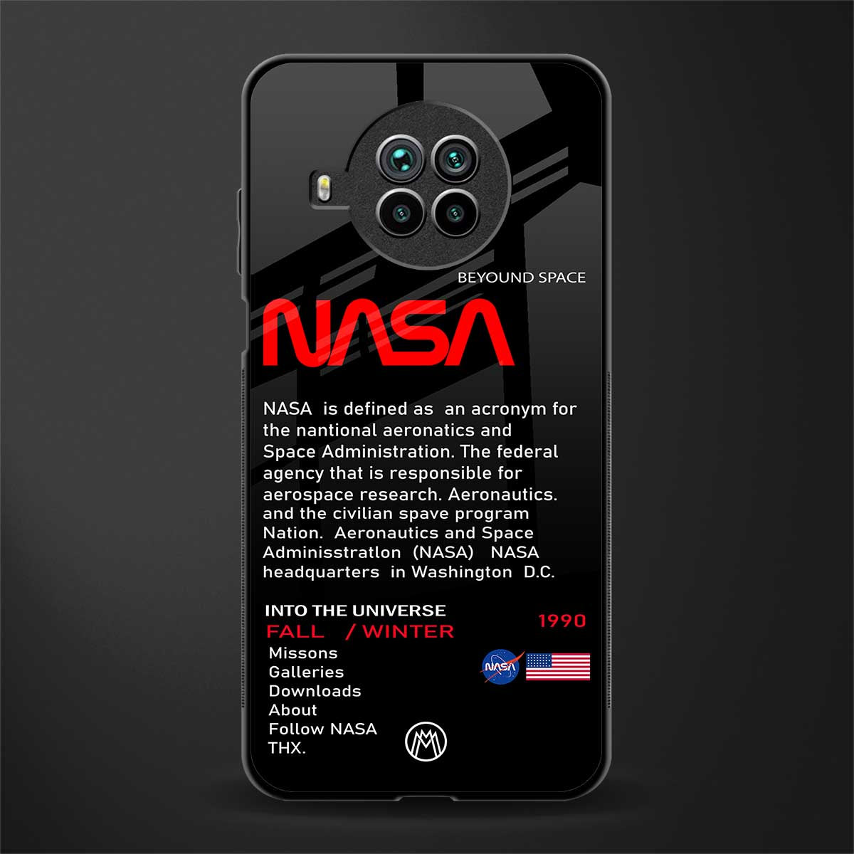 nasa project glass case for mi 10i image