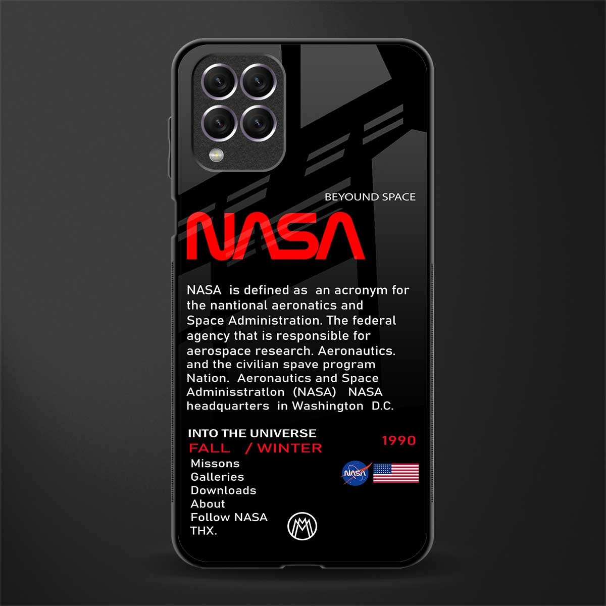 nasa project glass case for samsung galaxy f62 image