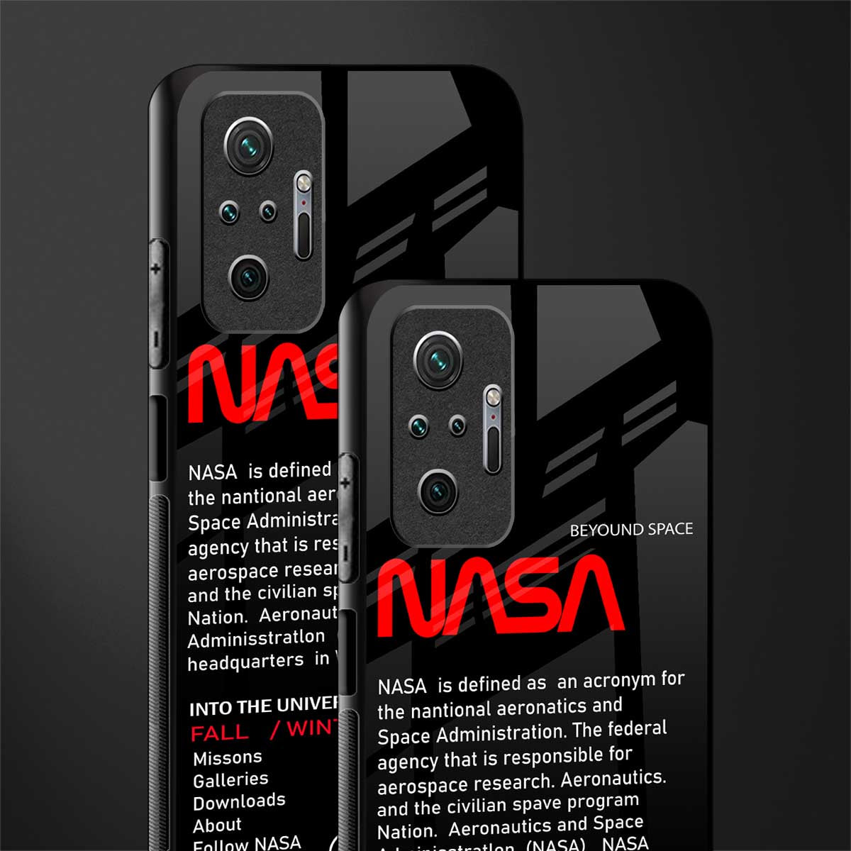 nasa project glass case for redmi note 10 pro image-2