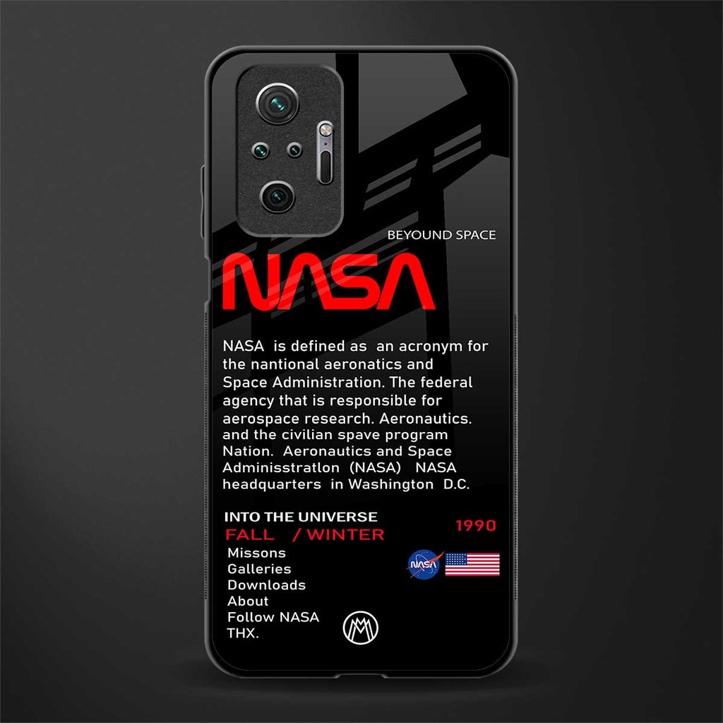 nasa project glass case for redmi note 10 pro image