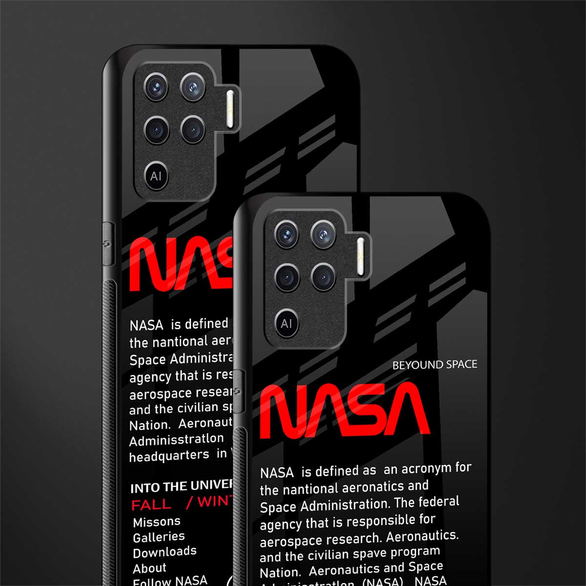 nasa project glass case for oppo f19 pro image-2