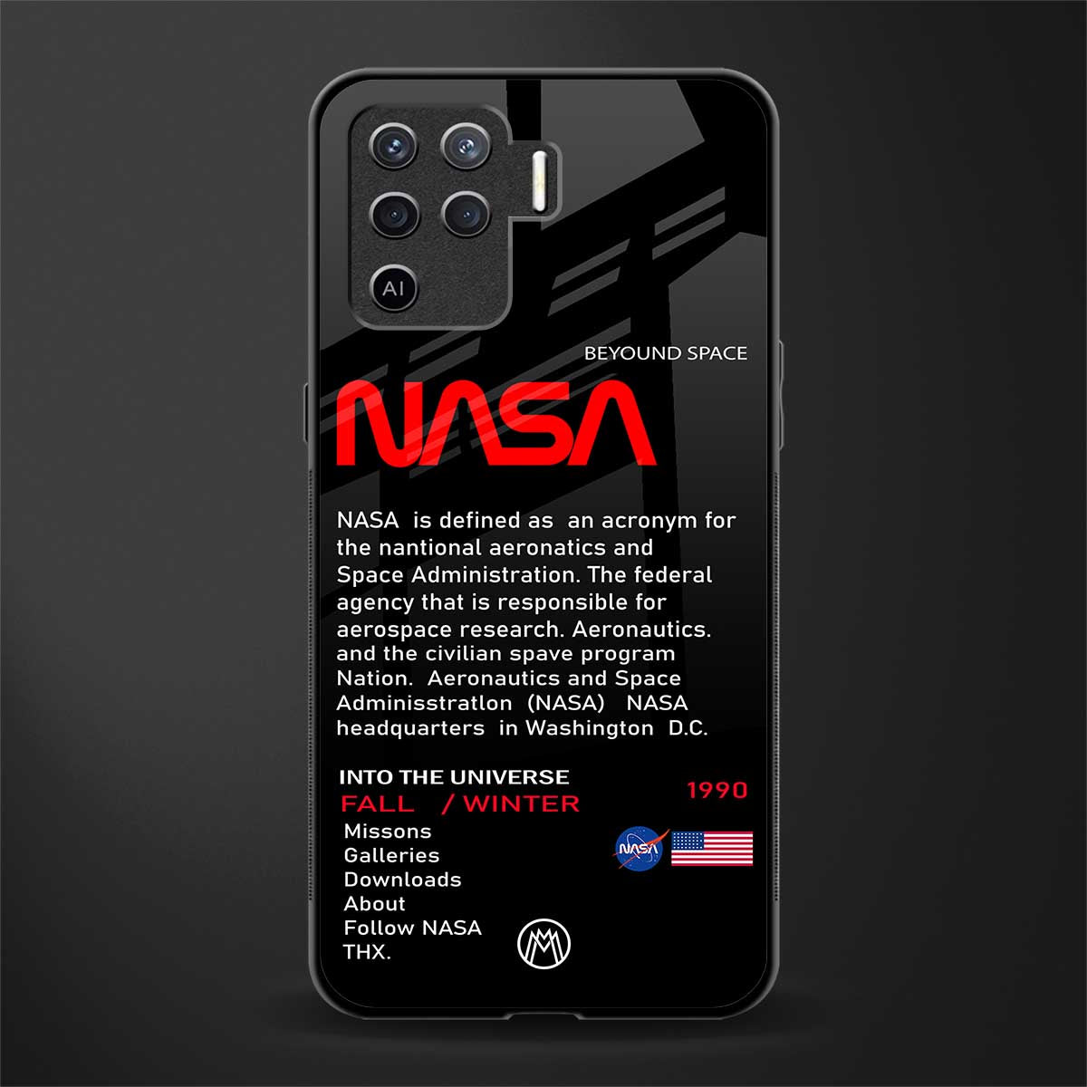 nasa project glass case for oppo f19 pro image