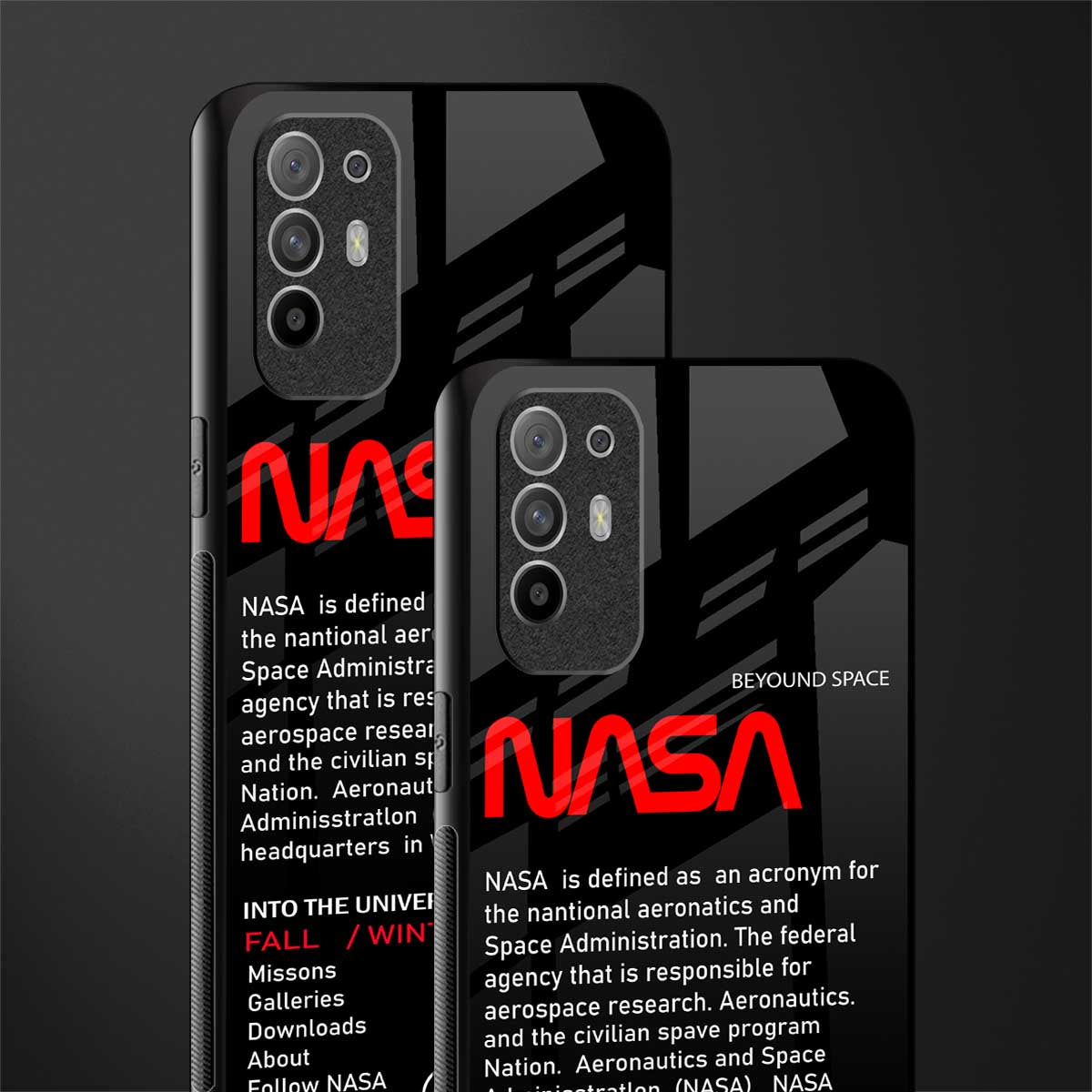 nasa project glass case for oppo f19 pro plus image-2