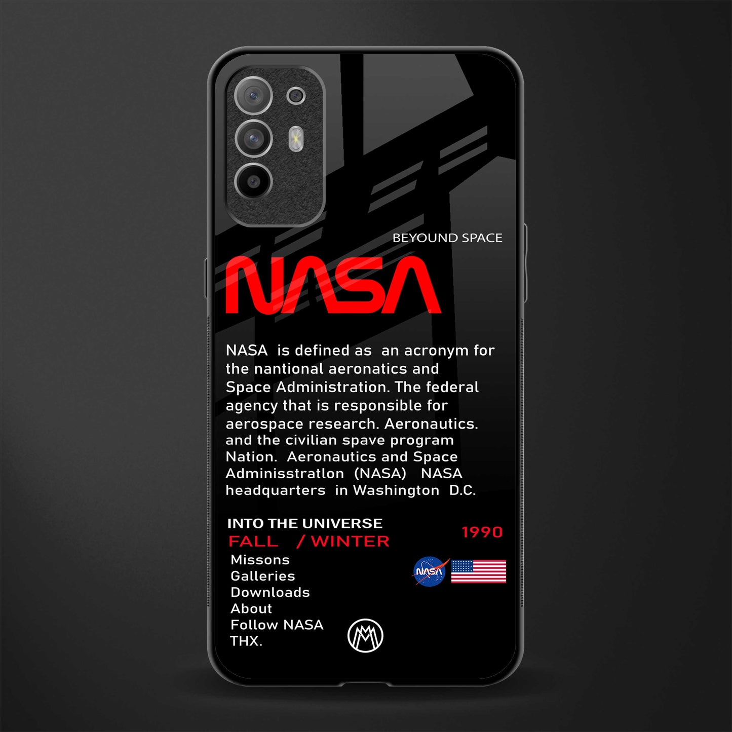 nasa project glass case for oppo f19 pro plus image