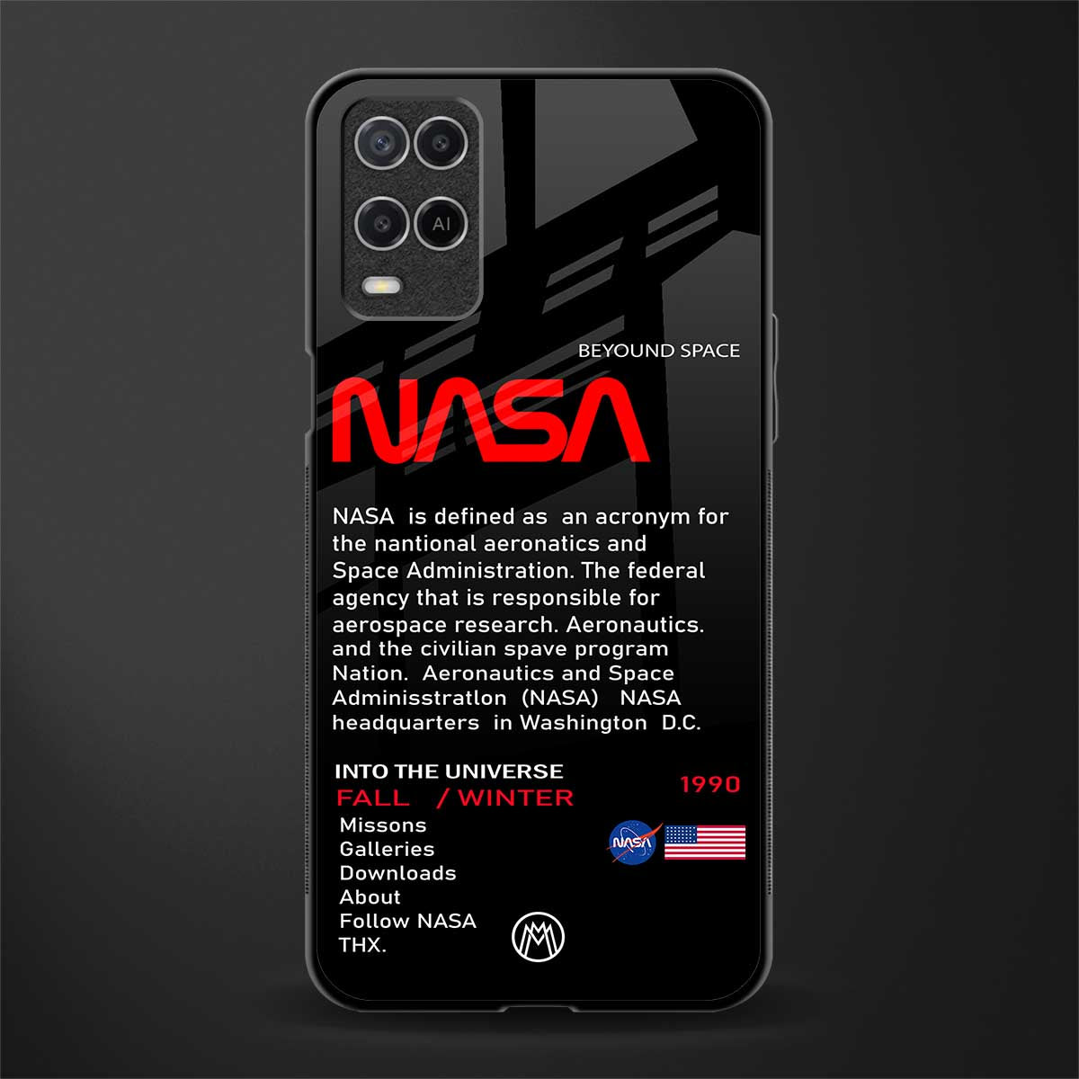 nasa project glass case for oppo a54 image