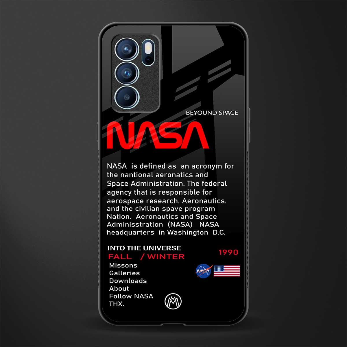 nasa project glass case for oppo reno6 pro 5g image