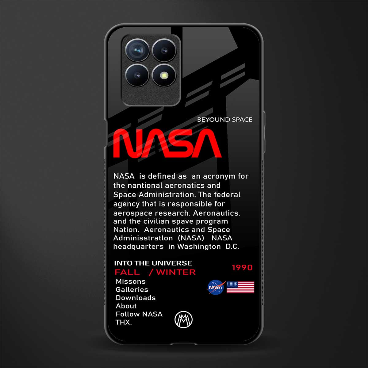 nasa project glass case for realme 8i image