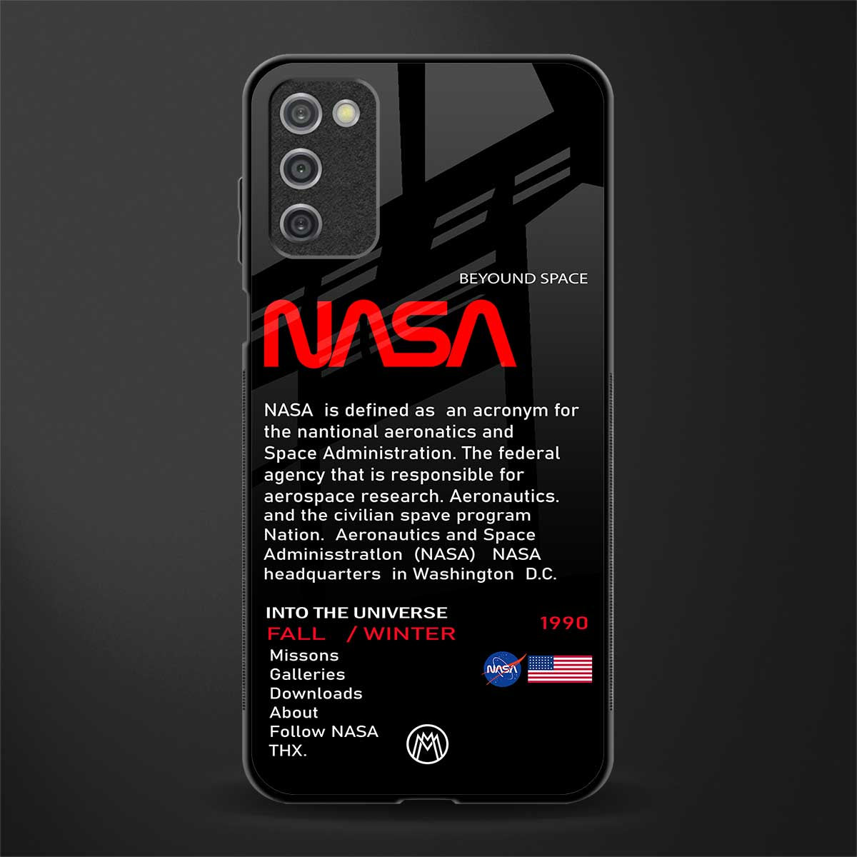 nasa project glass case for samsung galaxy a03s image