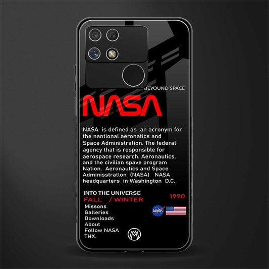 nasa project back phone cover | glass case for realme narzo 50a