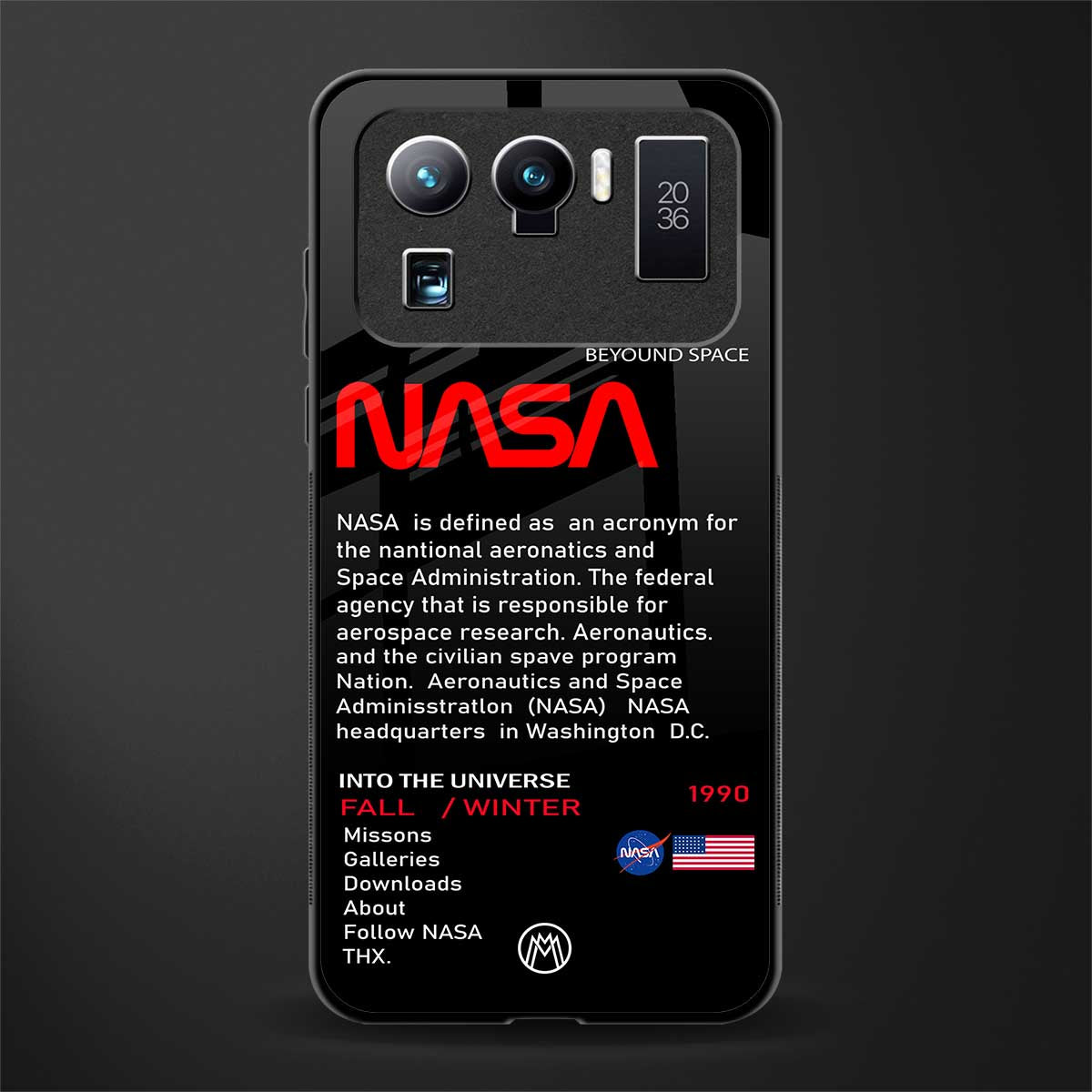 nasa project glass case for mi 11 ultra 5g image