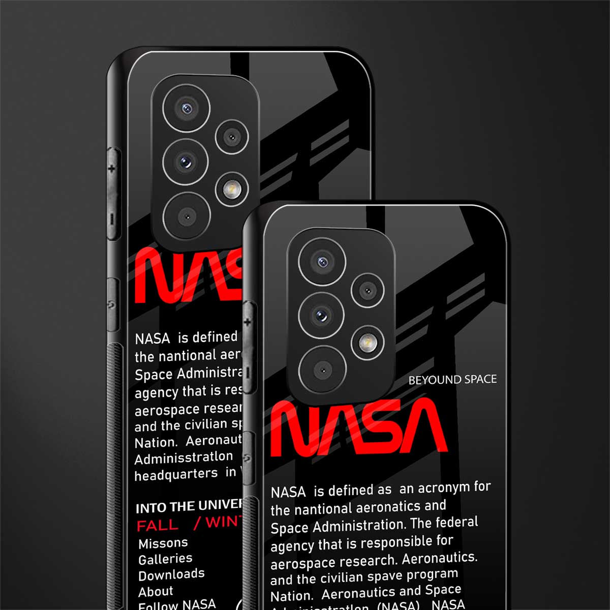 nasa project back phone cover | glass case for samsung galaxy a53 5g