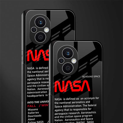nasa project back phone cover | glass case for oppo f21 pro 5g