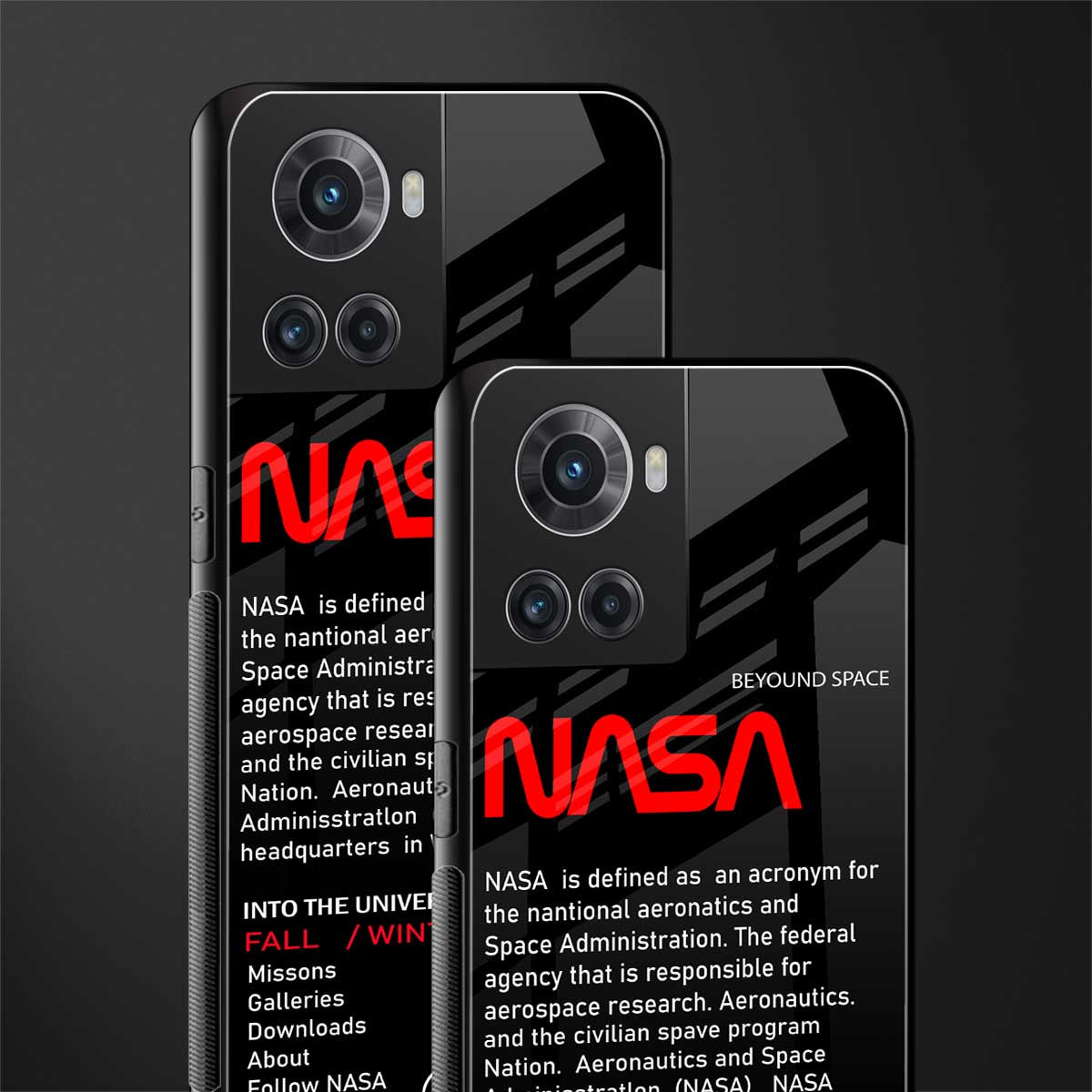 nasa project back phone cover | glass case for oneplus 10r 5g