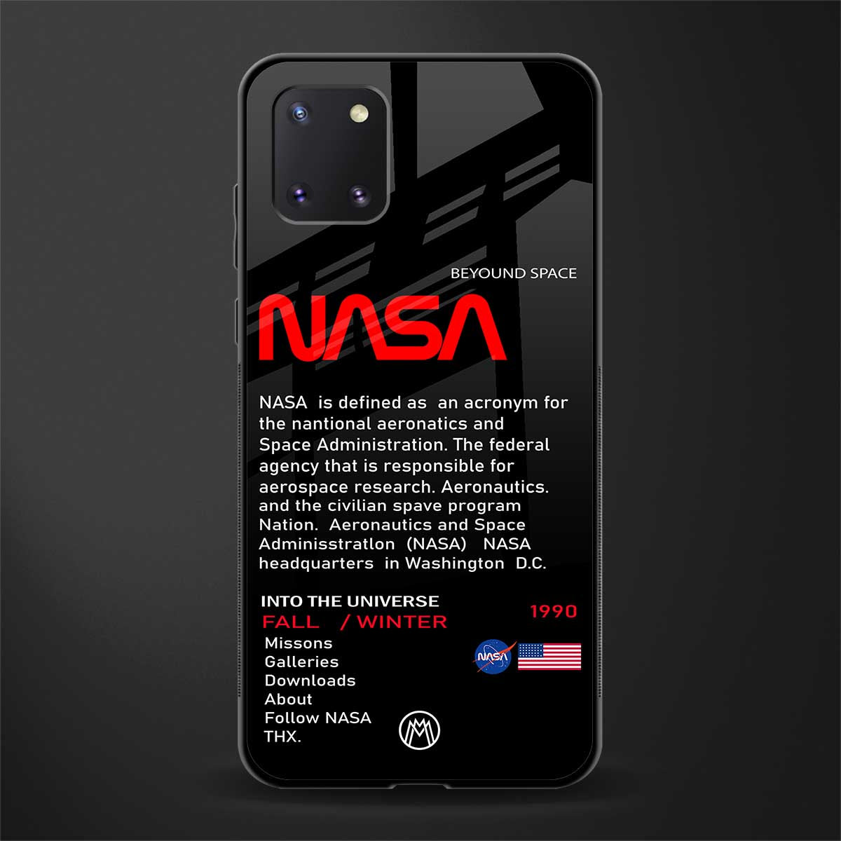 nasa project glass case for samsung galaxy note 10 lite image