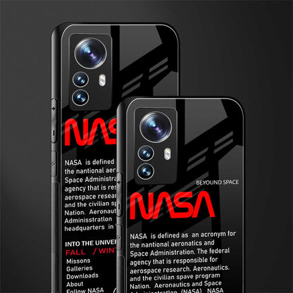 nasa project back phone cover | glass case for xiaomi 12 pro