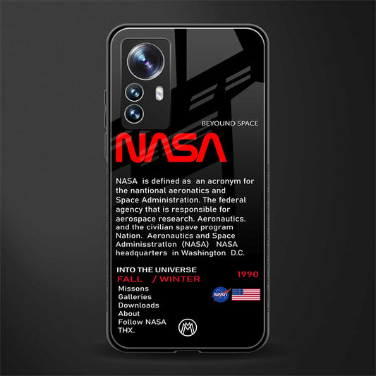 nasa project back phone cover | glass case for xiaomi 12 pro