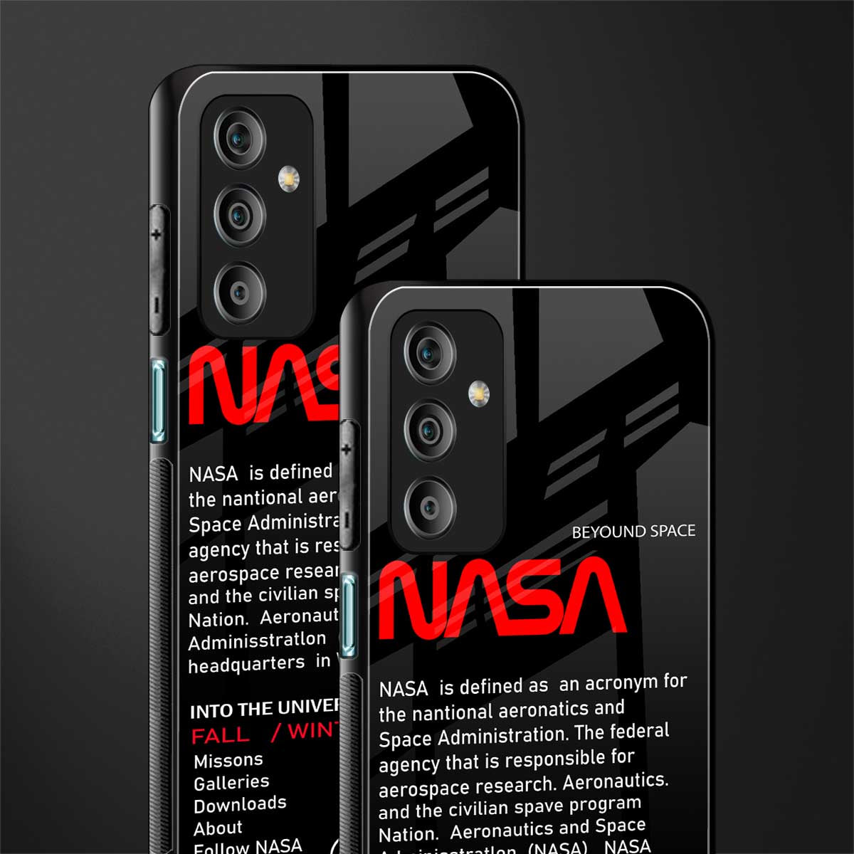 nasa project back phone cover | glass case for samsung galaxy f23 5g