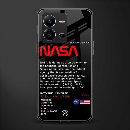 nasa project back phone cover | glass case for vivo v25-5g