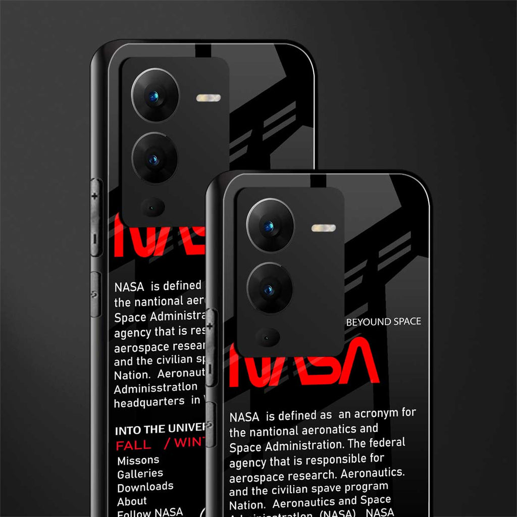 nasa project back phone cover | glass case for vivo v25 pro 5g