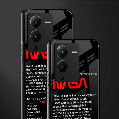 nasa project back phone cover | glass case for vivo v25 pro 5g