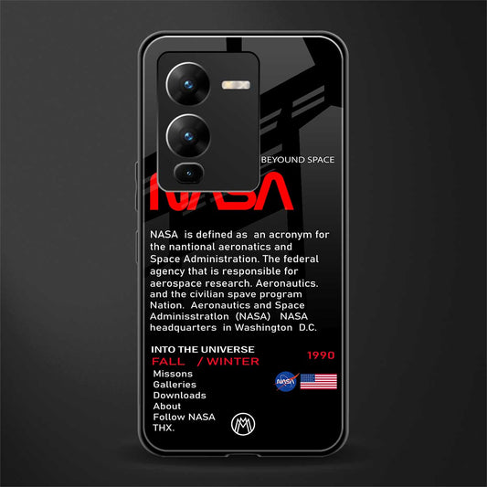 nasa project back phone cover | glass case for vivo v25 pro 5g