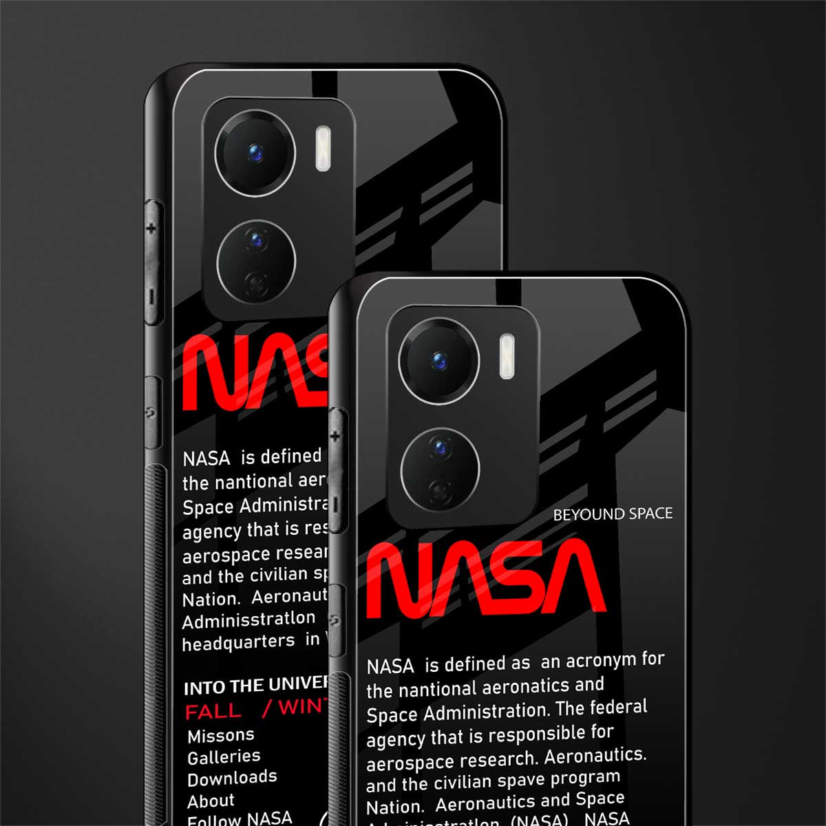 nasa project back phone cover | glass case for vivo y16