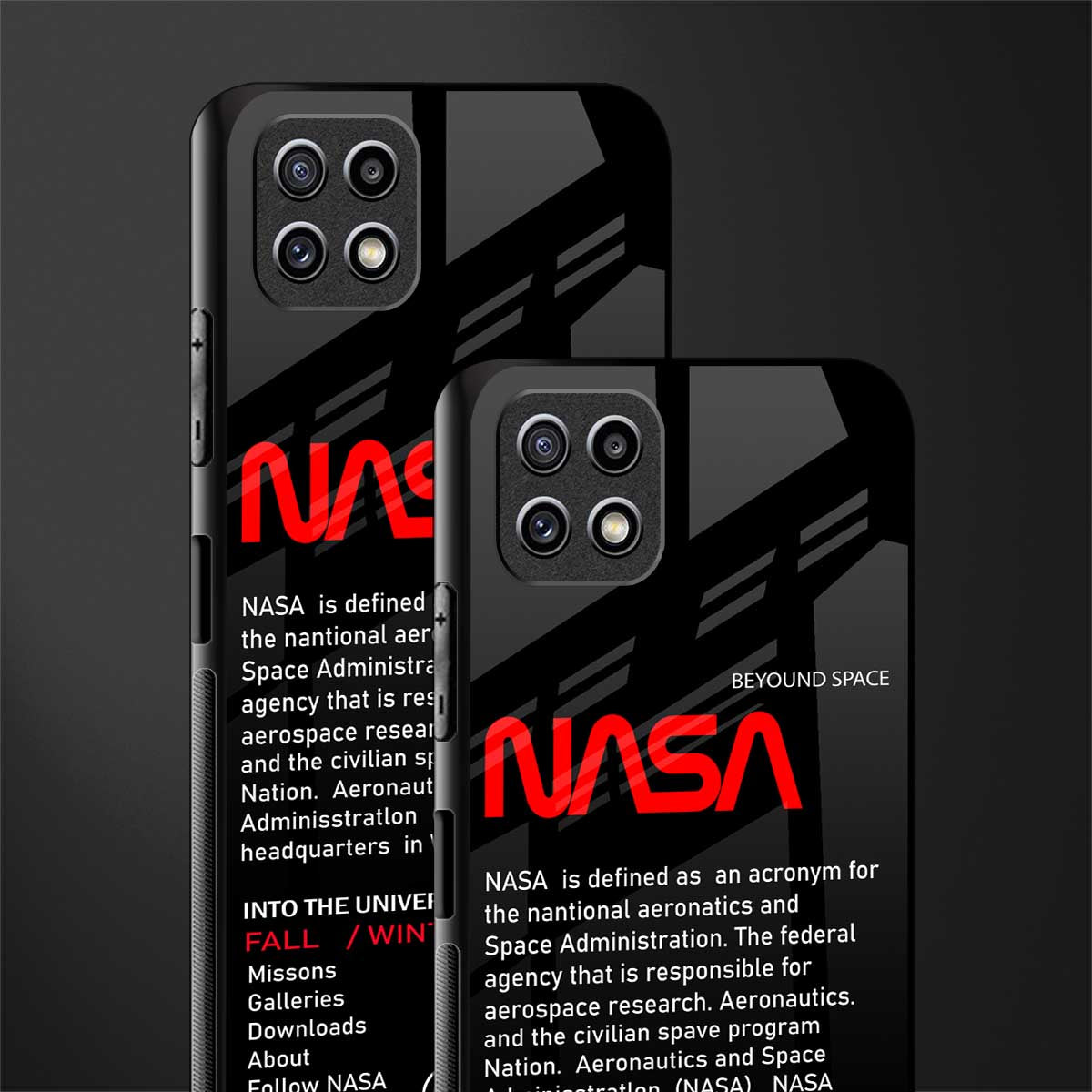 nasa project back phone cover | glass case for samsung galaxy f42