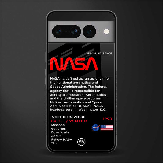 nasa project back phone cover | glass case for google pixel 7 pro